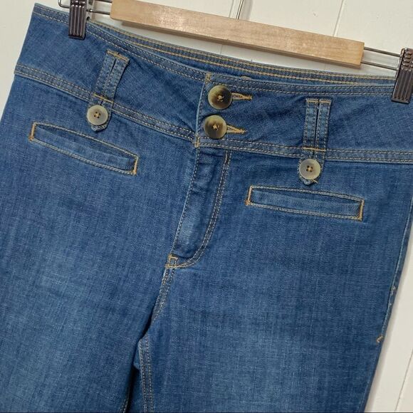 Pilcro And The Letterpress High Waist Wide Leg Cropped Trouser Jeans Sz 27 - Picture 3 of 8